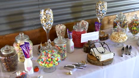 shot of delicious dessert, candies, sweets - fruits