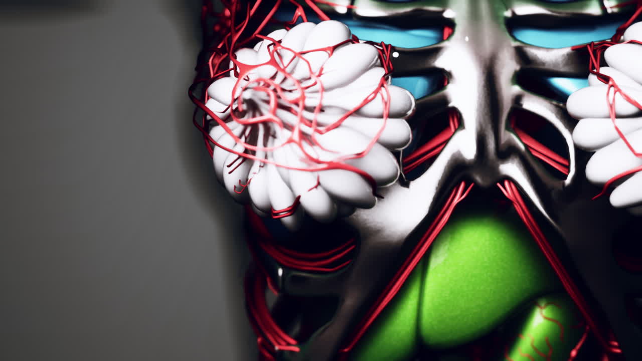 인간의 내부 장기의 애니메이션