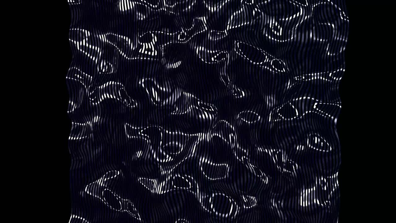 Liquid metal mercury flowing in vertical loop, silver wave looped movement animation for background