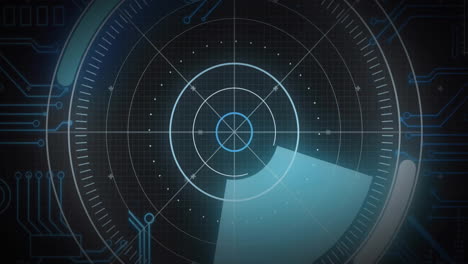 animation of digital data processing and scope scanning