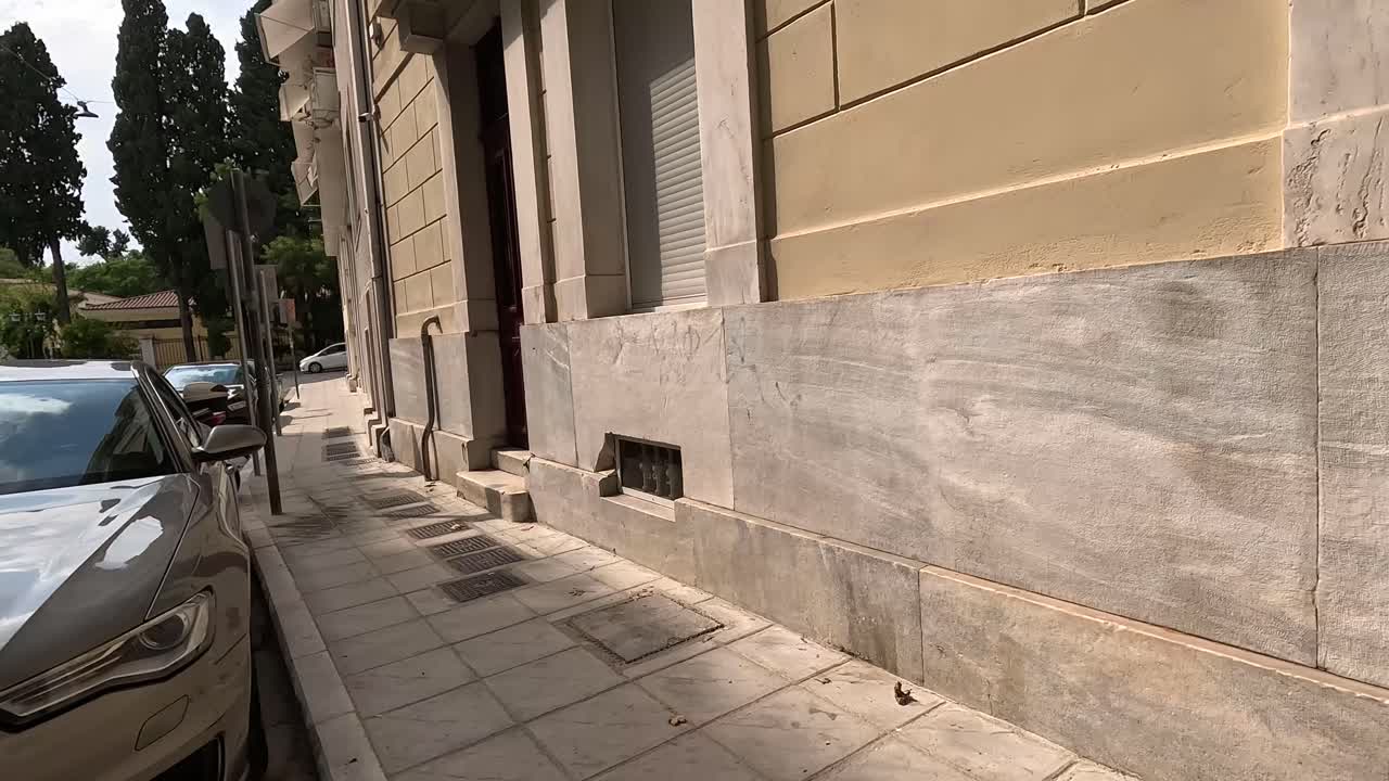 POV of walking through Athens.