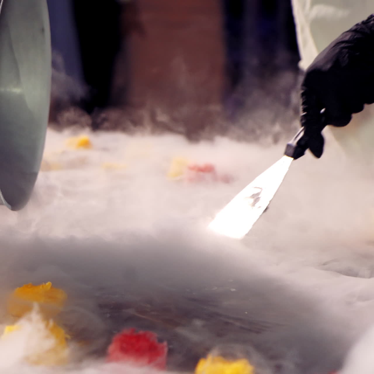Dry Ice and Smoke Food Preparation