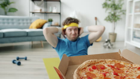pizza and relaxation at home