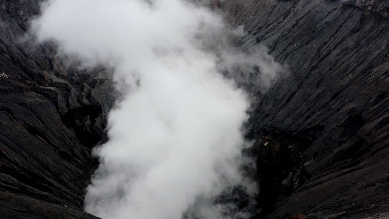 Athelete training extreme running Mount Bromo, East Java Indonesia