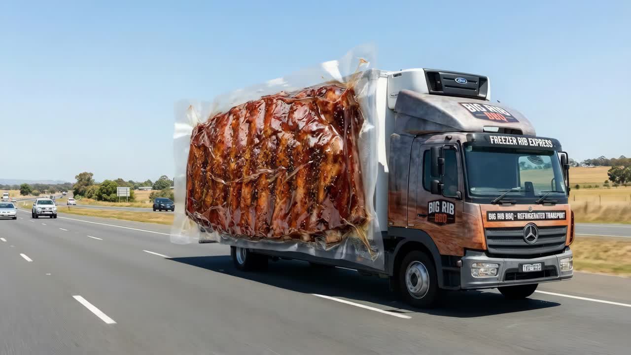 Caminhão refrigerado de transporte de churrasco Big Rib