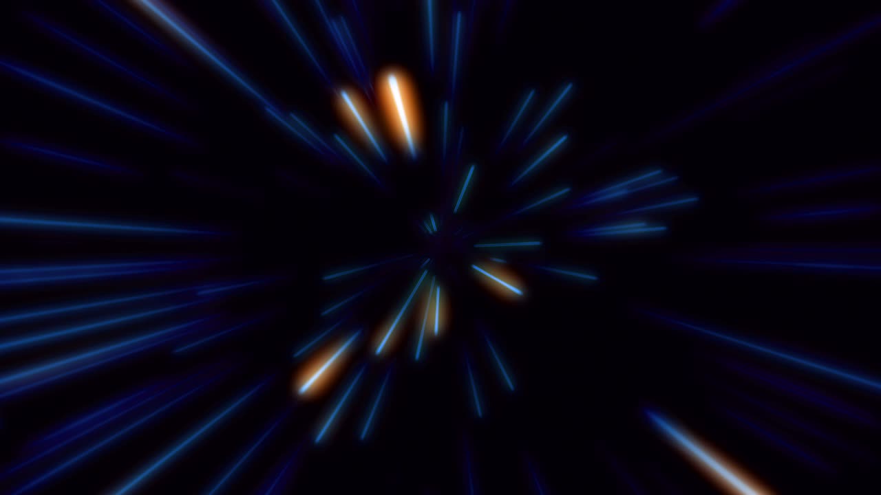 Abstract creative light speed blue background for technology and communication background. Speed of blue light, neon glowing rays in motion. colorful explosion, Moving through stars. Seamless loop