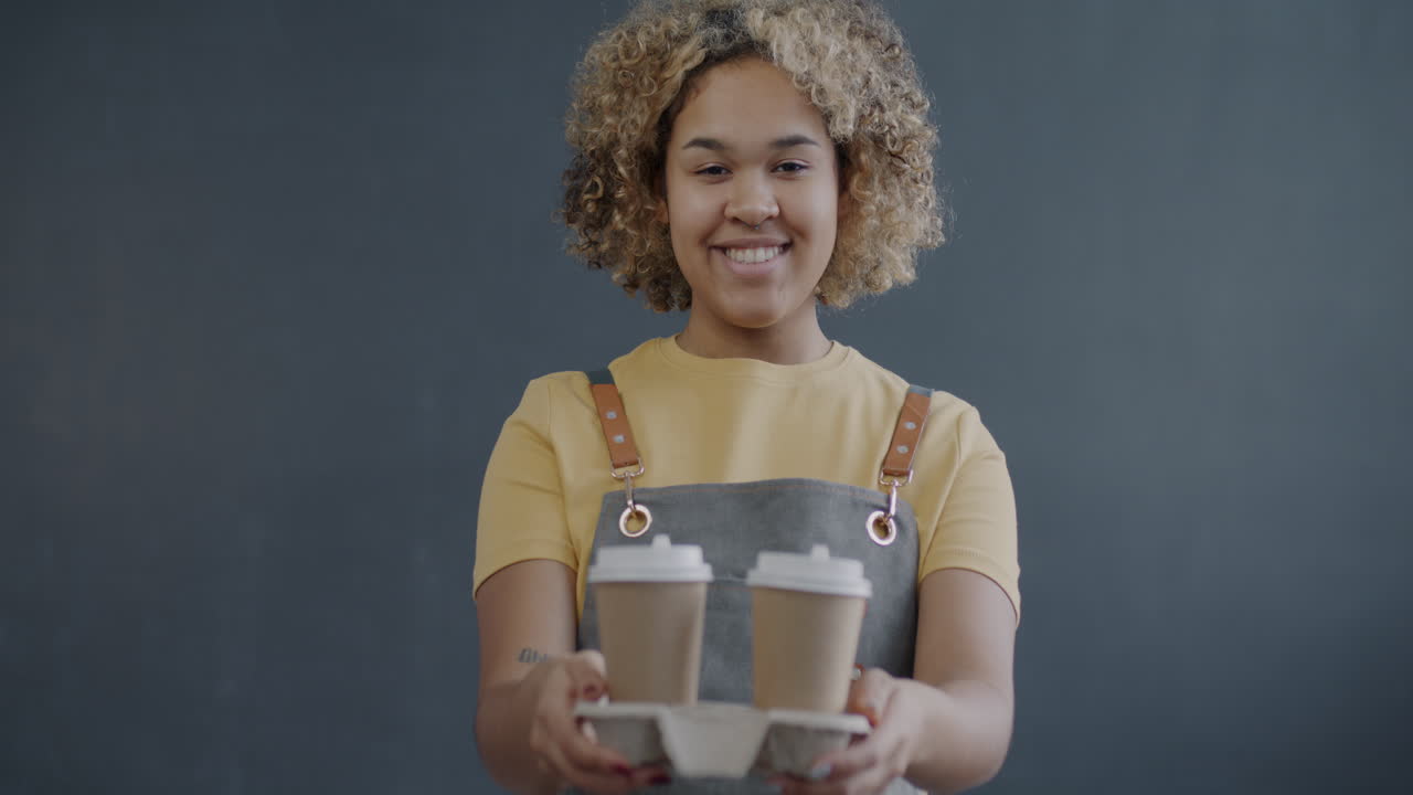 Woman Serving Coffee
