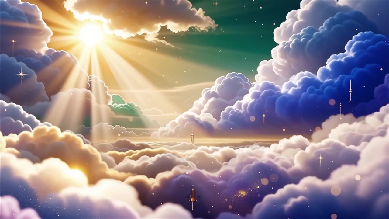 Christian Heavenly Light Worship Background