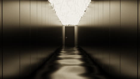 Modern Empty Corridor with Pendant Lighting