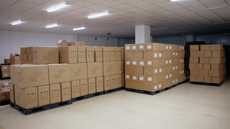 a storage facility filled with organised boxes