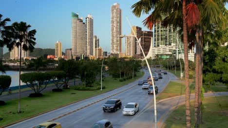 traffic and tall buildings, panama city