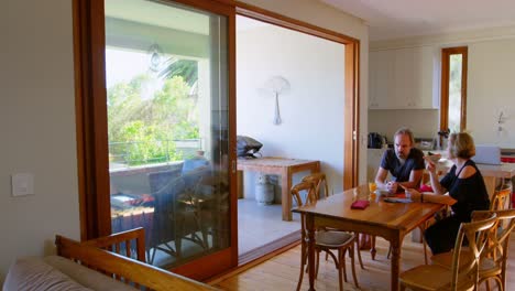 couple interacting with each other at home 4k