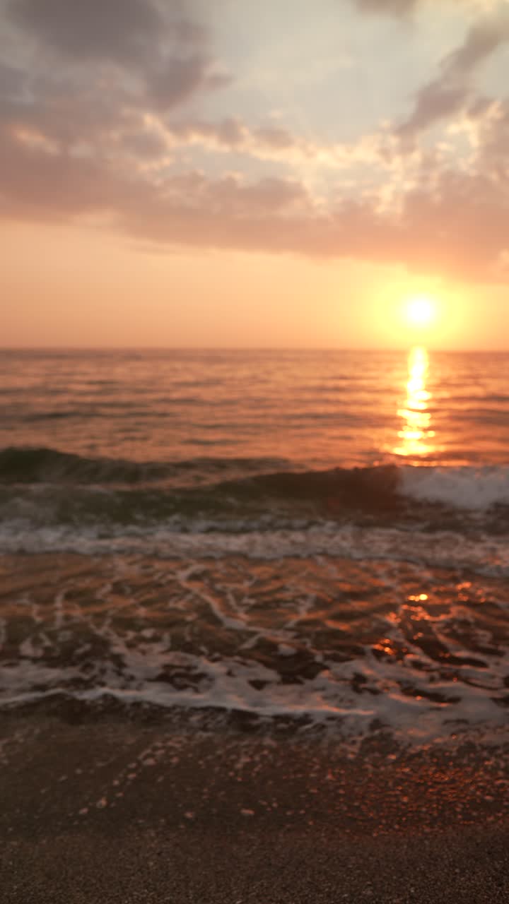 해변에서 해가 뜨는 것을 보는 여자