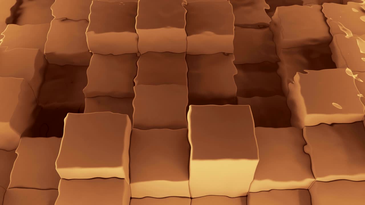 4k абстрактные кубики перемещены под водой. уникальный дизайн.