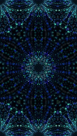 vj loop blue neon kaleidoscope. vertical looped video