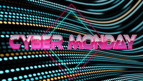 Animation-of-cyber-monday-text-over-neon-background