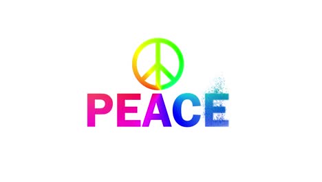 particles animation combine to form peace word