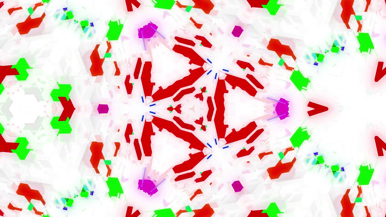 4k abstract looped white sci-fi background with symmetrical geometric pattern like mandala or kaleidoscope. Bg for show or events, exhibitions, festivals or music videos, VJ loop for night clubs.