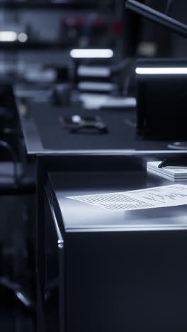 modern black office desk