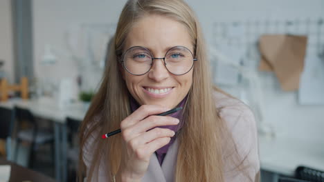 woman designer portrait in modern office