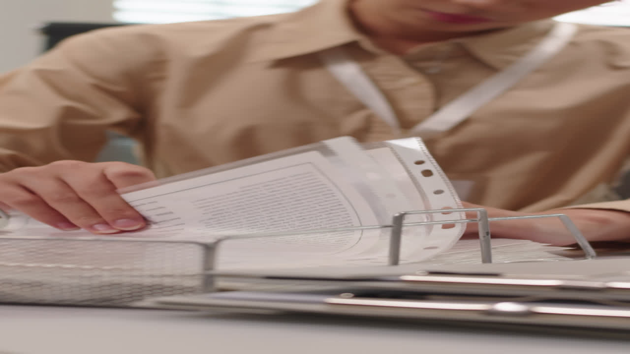 Office Employee Doing Paperwork