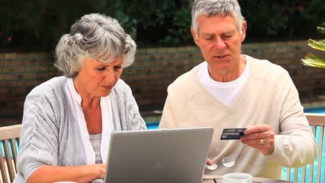 mature couple buying online