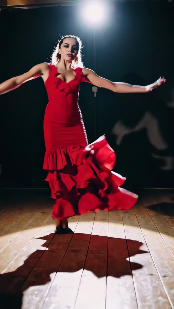 bailarina de flamenco con vestido rojo
