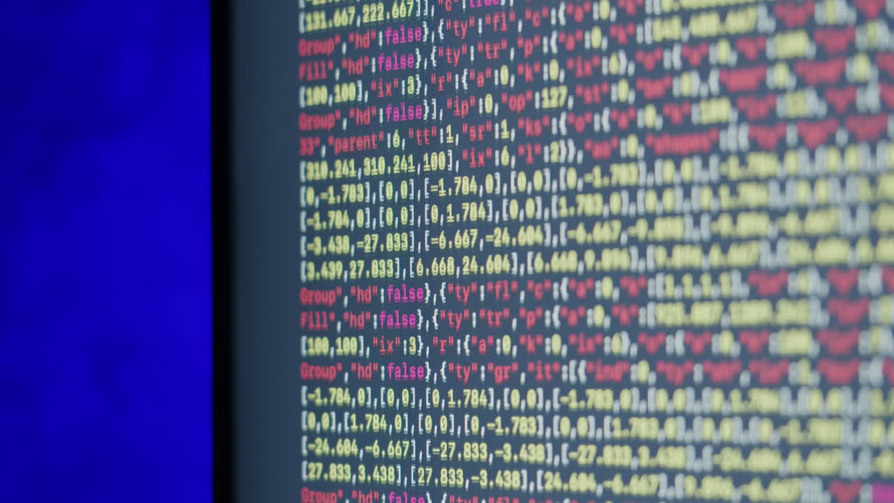 Computer Code on Screen