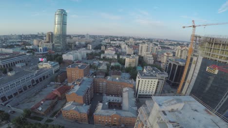 cityscape aerial view