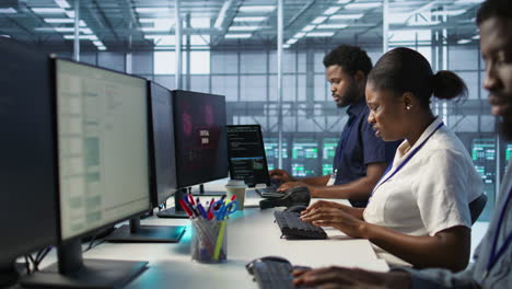 diverse team monitoring systems in a control room