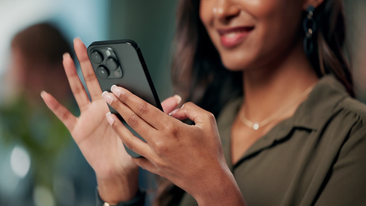 Woman using a smartphone