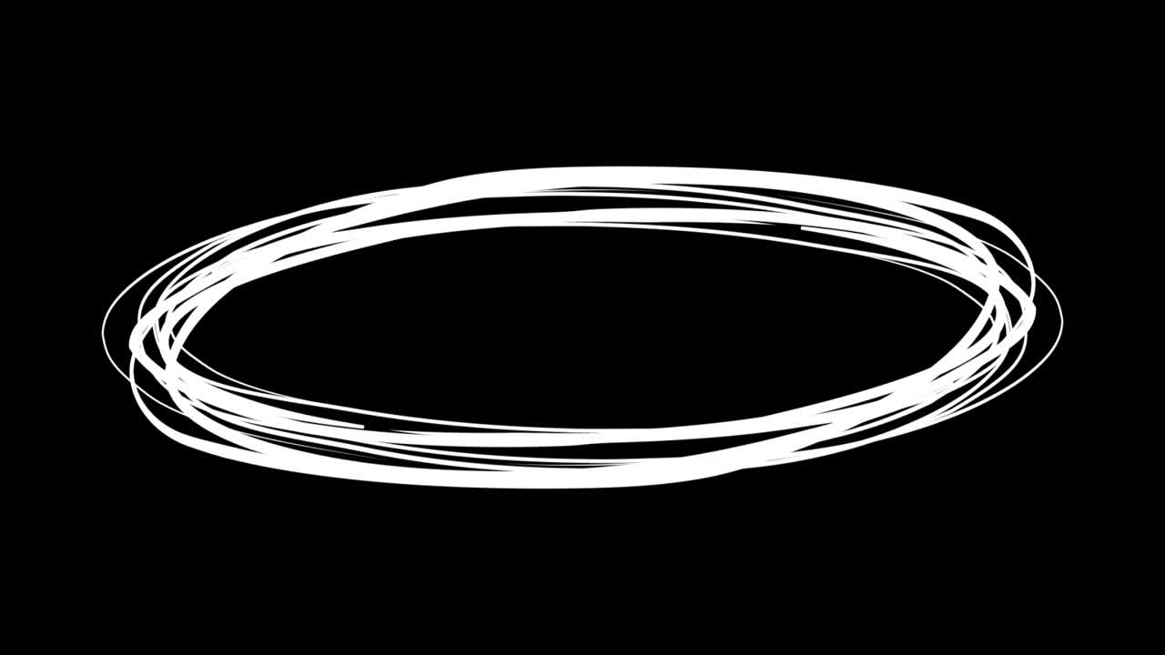 Abstract Scribble Oval