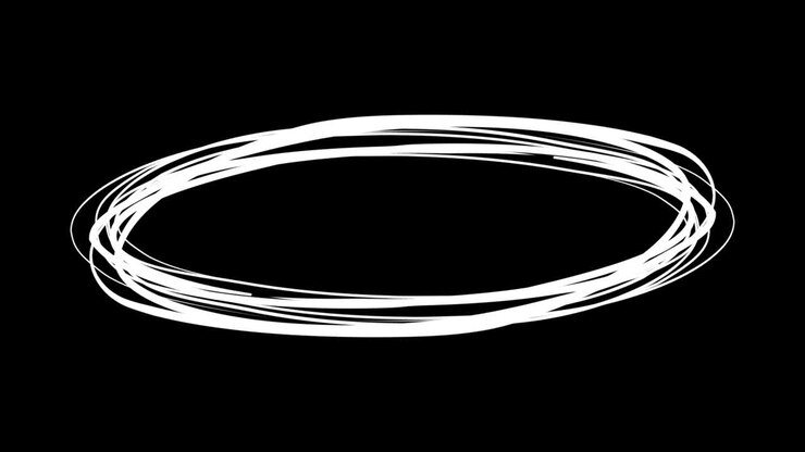 Abstract Scribble Oval