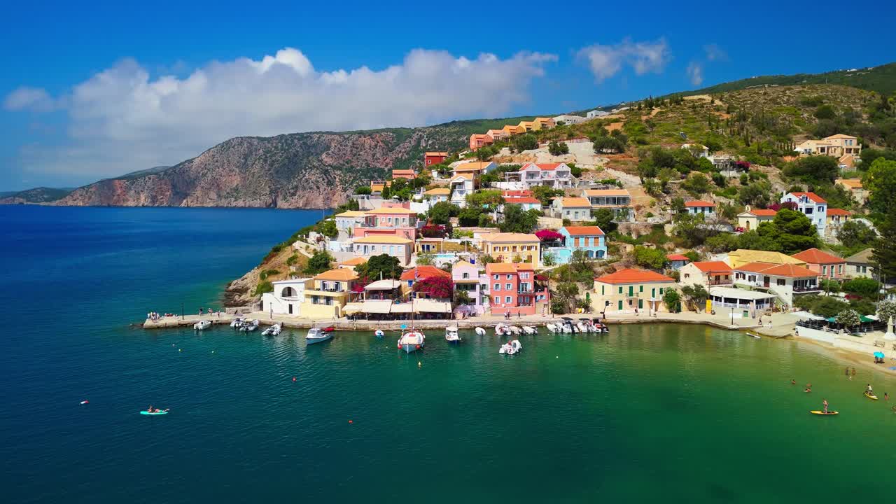Discover Assos Village in Kefalonia — a colorful seaside gem with turquoise waters, charming houses, and stunning coastal views. A true hidden paradise in Greece! Made using the Dji Mini 4 PRO