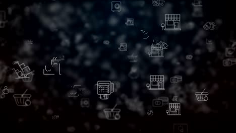 loop moved shopping icons background