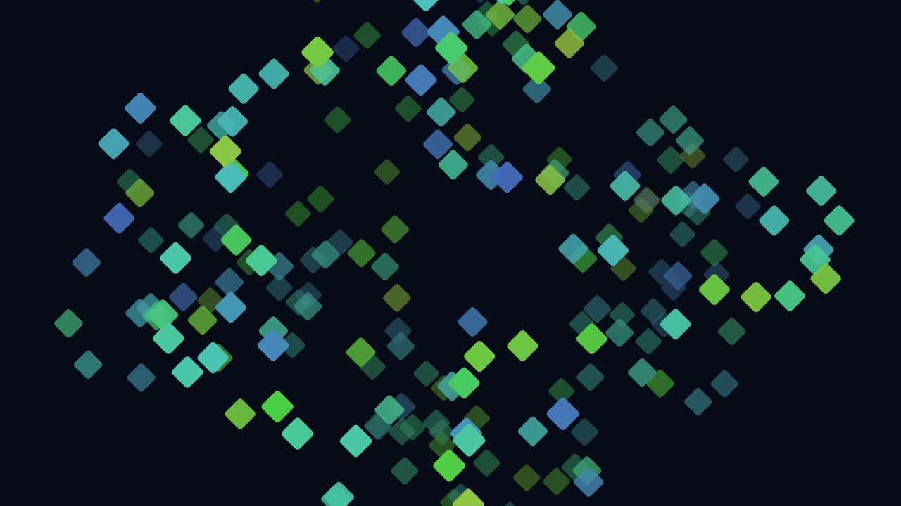 어두운 공간에서 추상적 인 색종이 조각과 반짝임을 날립니다.