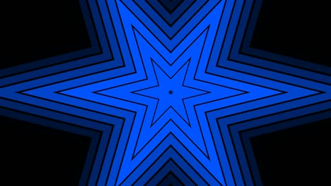 Seamless looping animation of blue star with radio wave effect. Abstract background