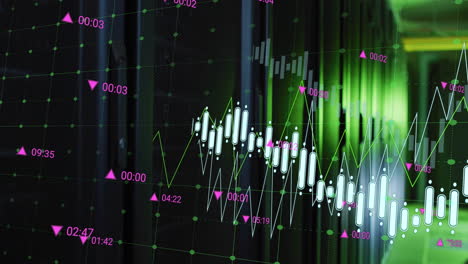 animation of digital data processing over computer servers