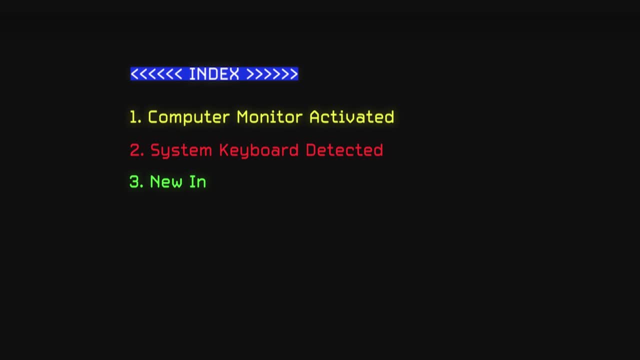 Retro Computer Monitor Displaying Typing Text and System Messages