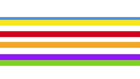 animation of rainbow stripes on white background