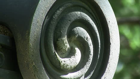 Close-up-of-a-wall-tile-with-a-Shinto-good-luck-design