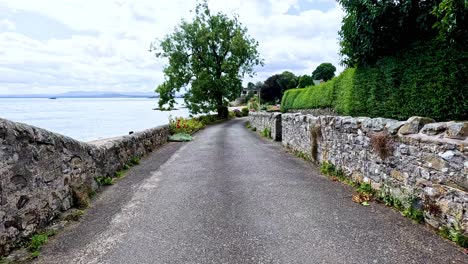 a quiet road by the sea in fife