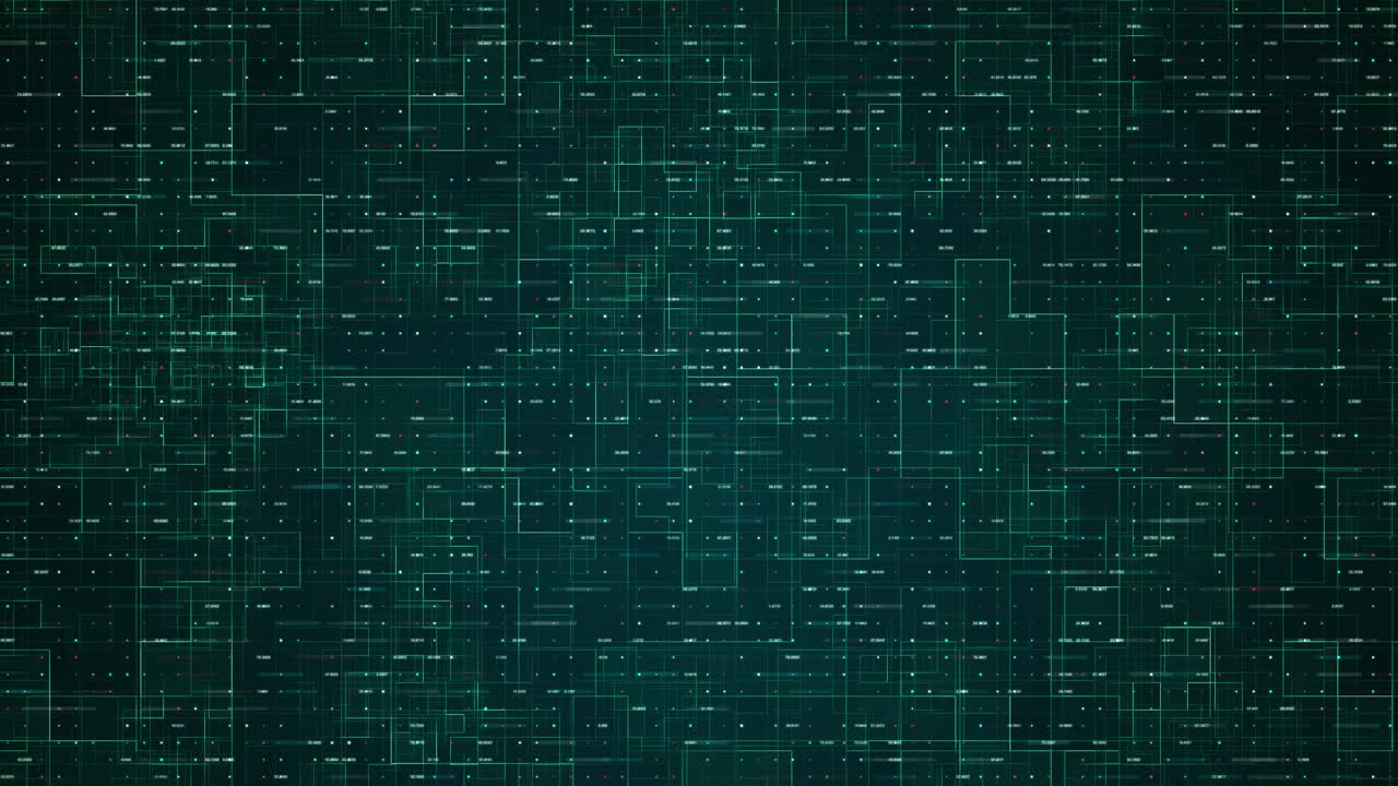 Abstract Technology Background with Animated Circuit Lines and Futuristic Digital Data Grid Motion