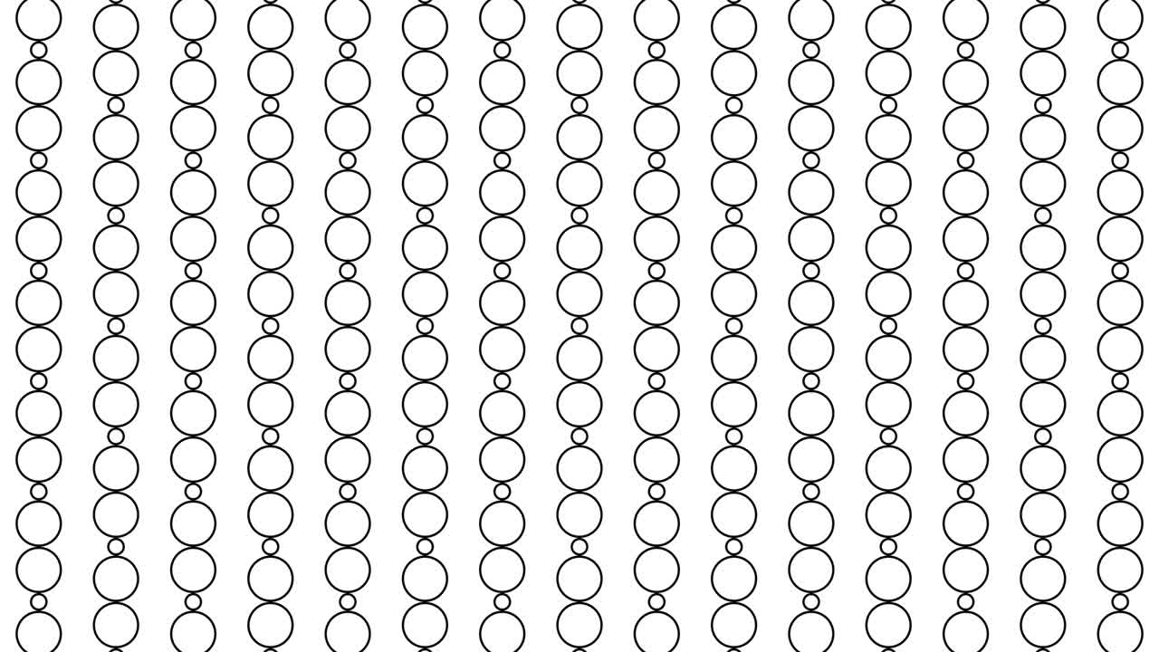 Abstract 4k background with chain of circles