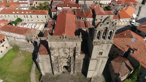 aerial view of convent of san francisco pontevedra galicia spain