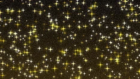 Glitter-sparkle-twinkle-flashing-stars-animation-background-space-sky-universe-motion-graphics-gradient-neon-glow-particle-shimmer-colour-orange