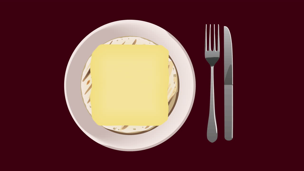 desayuno delicioso con animación de arepa