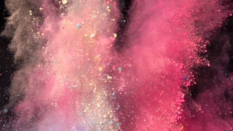 colorful powder explosion