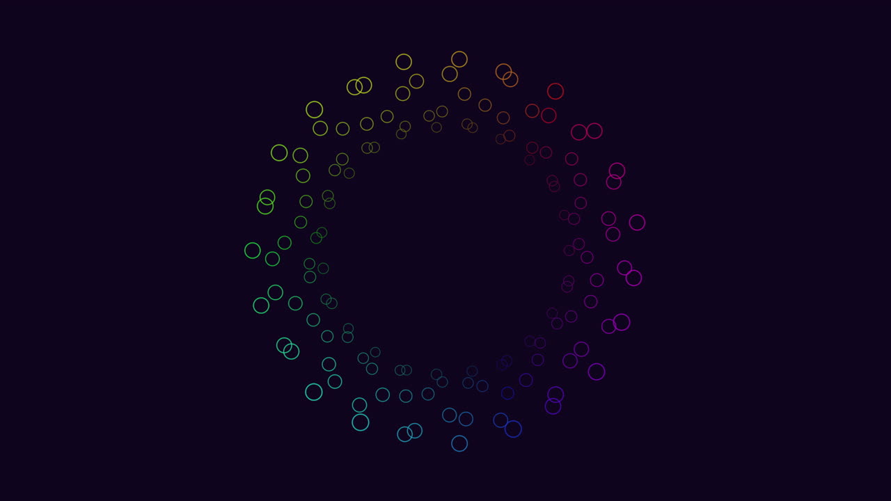 una espiral vibrante de puntos en movimiento crea un impacto visual