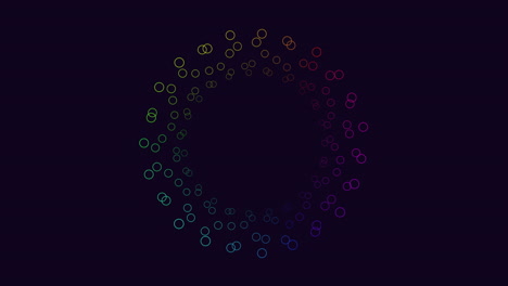 una espiral vibrante de puntos en movimiento crea un impacto visual